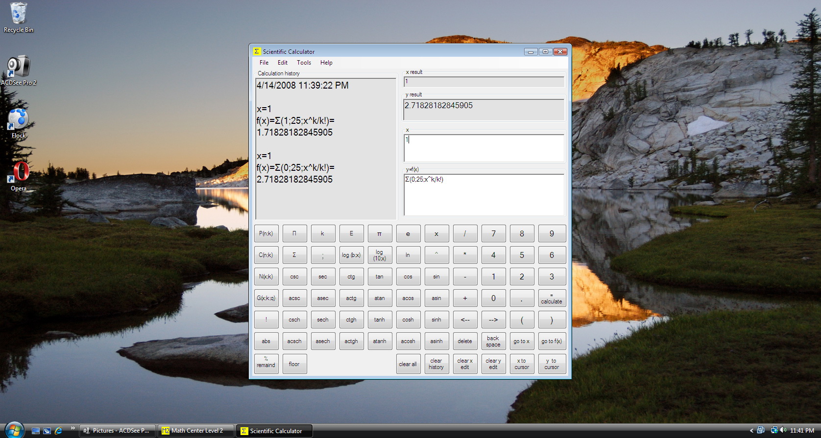 Scientifuc Calculator in Vista with changed font