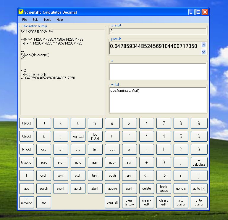 Scientific calculator Decumal