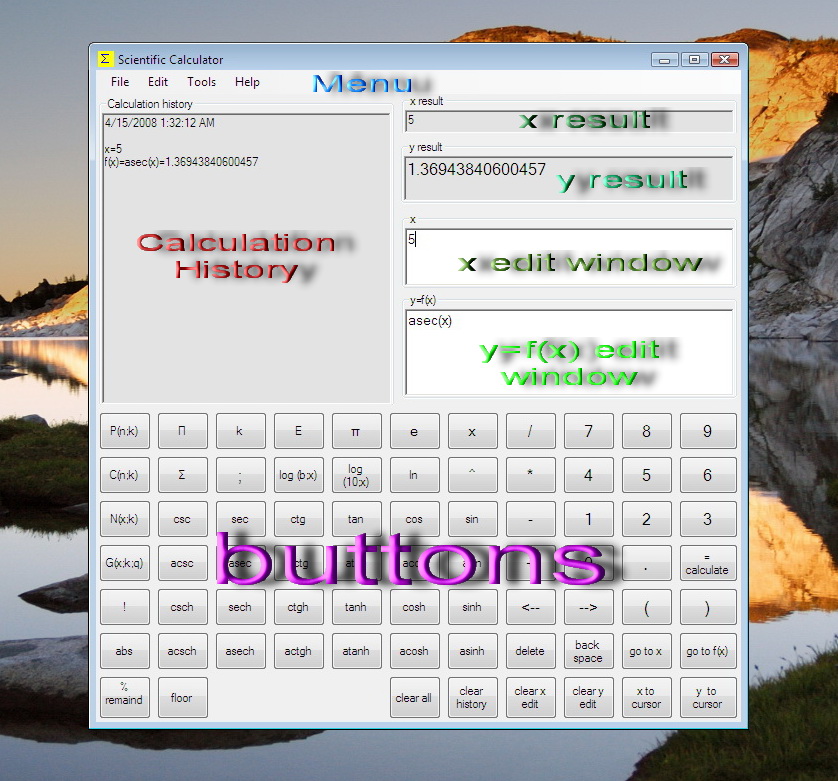 Scientific Calculator Controls